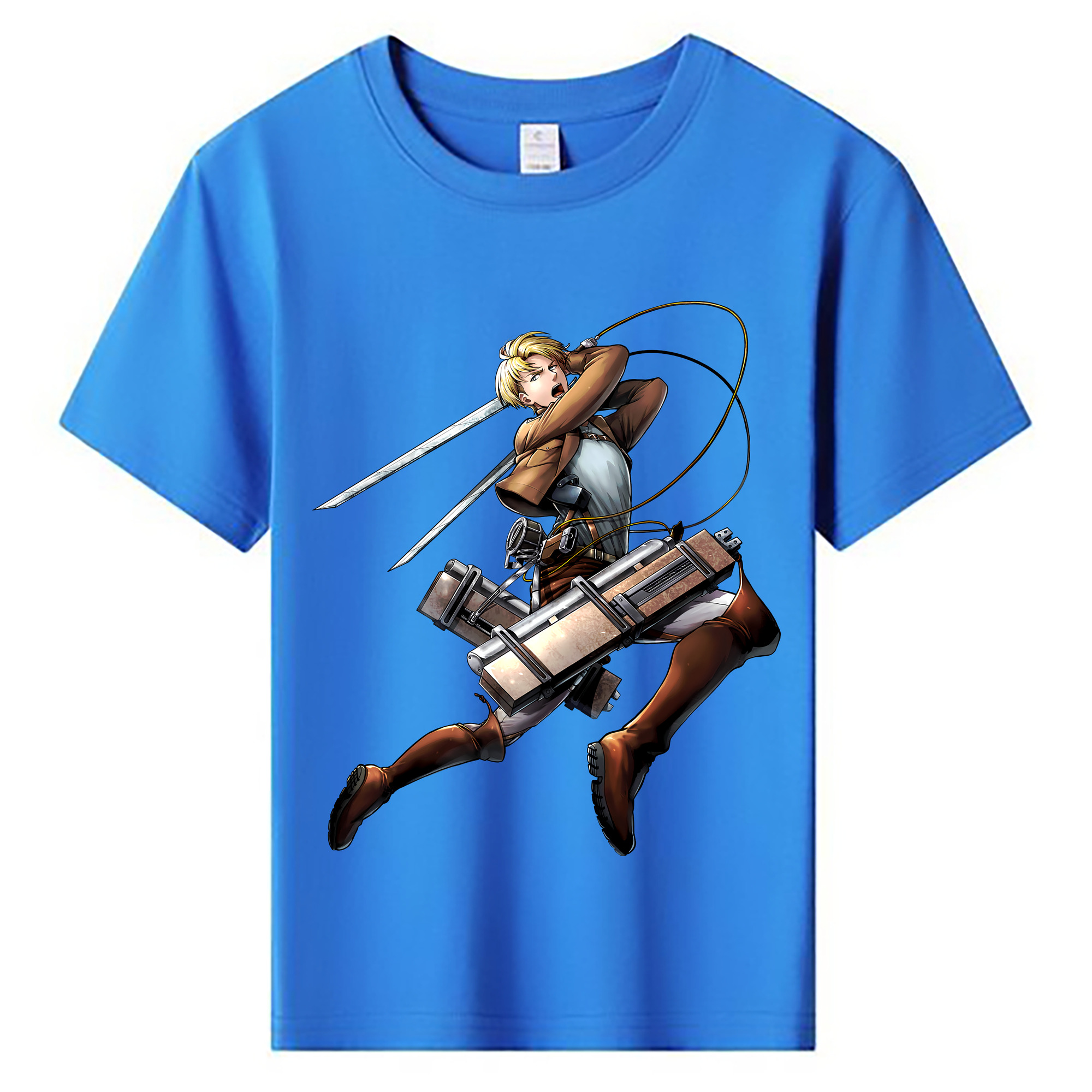 （画像用） 進撃の巨人 Attack on Titan 綿100％キッズTシャツ（フロントプリント）